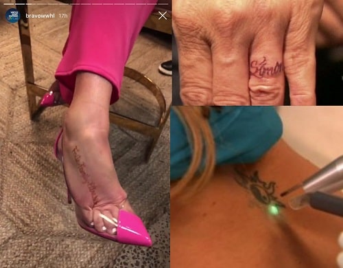 A picture of Tamra Judge's tattoos.
